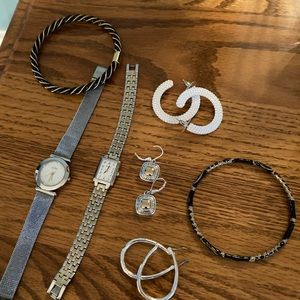 Watches, earrings,bracelets